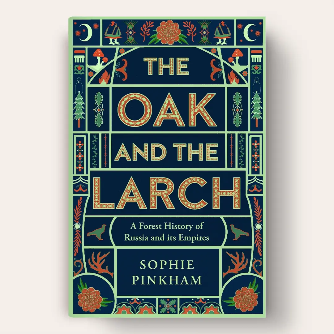 A tapestry of illustrations taken from Russian folklore and crafted into a book cover.