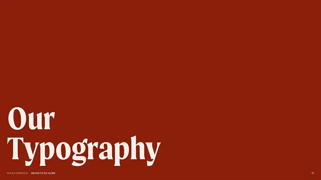 our typography