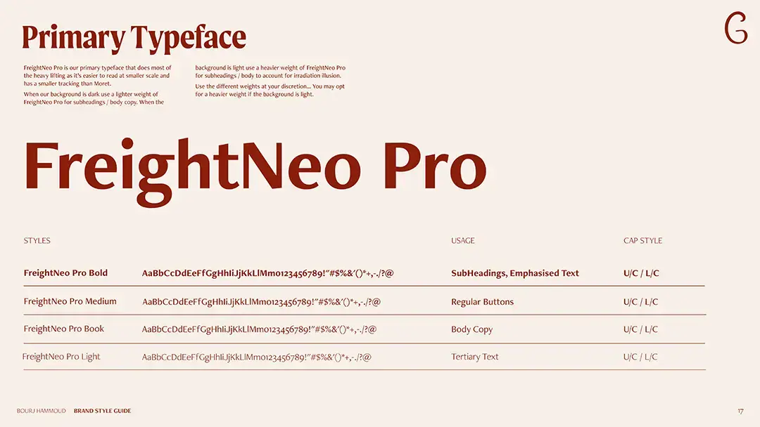 primary typeface